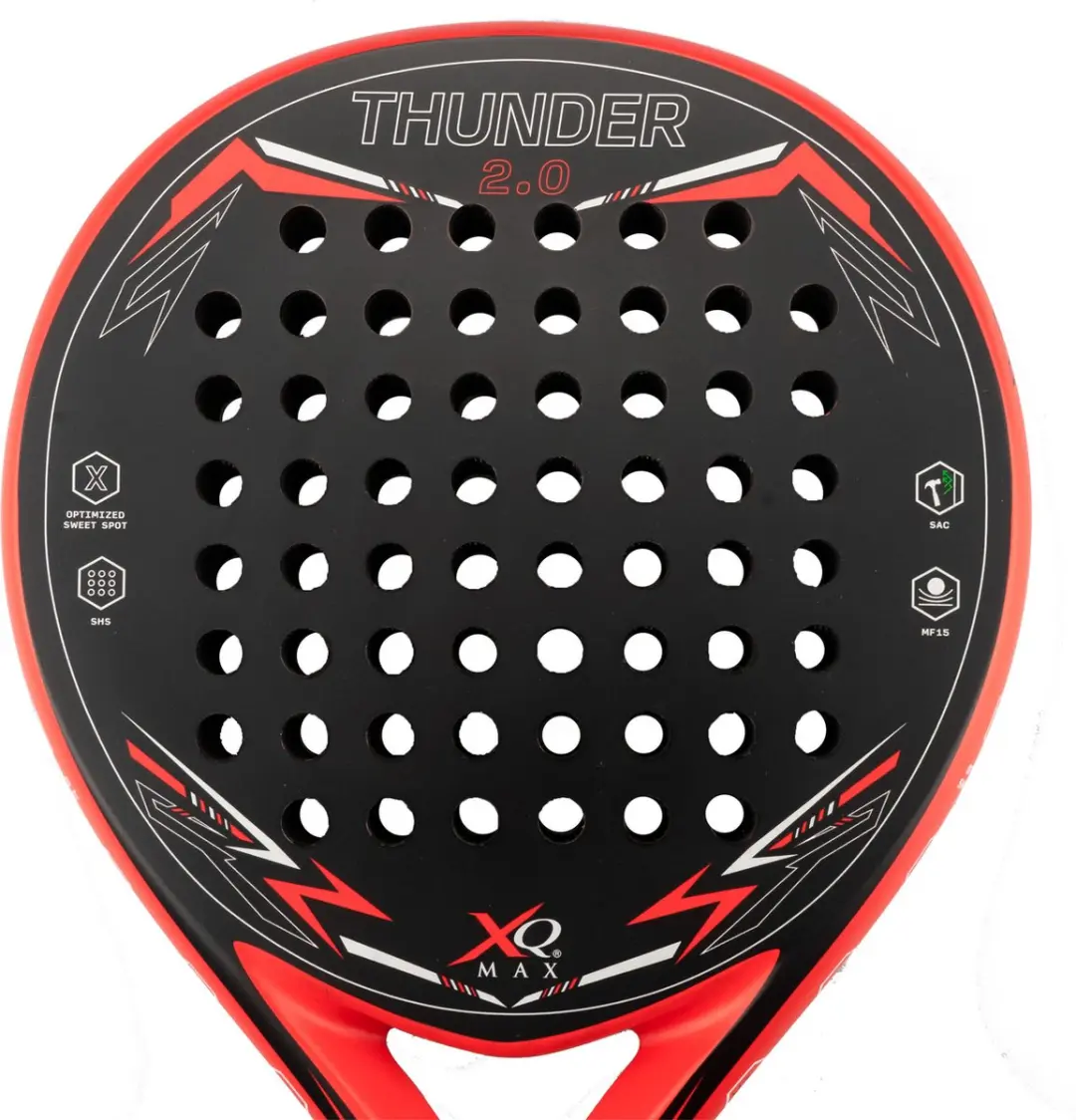XQMax Thunder 2.0 Padelracket - Rood/Zwart