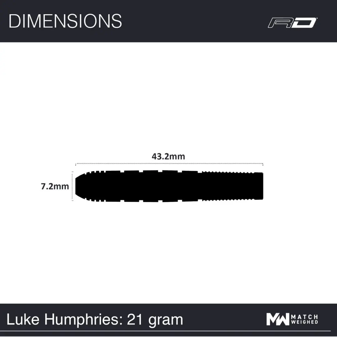 Red Dragon Luke Humphries Custom 90% Dartpijlen - 3 Stuks