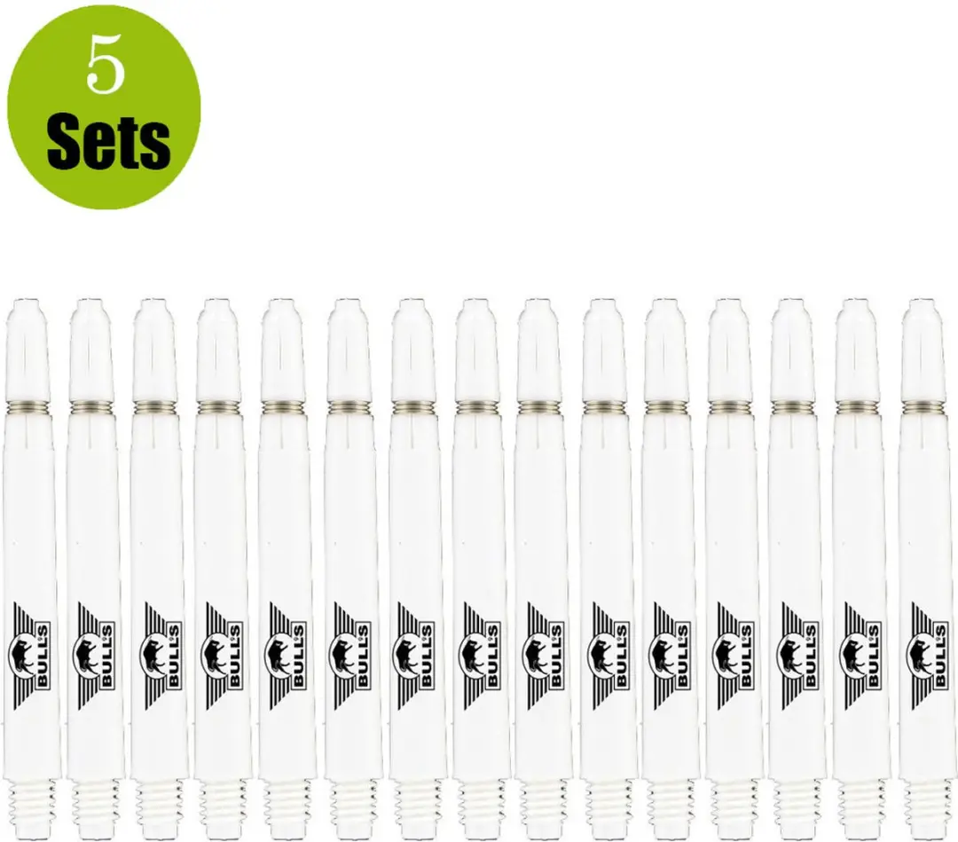 Bull's Nylon DartShafts BU55196.5P - 5 Sets - Wit