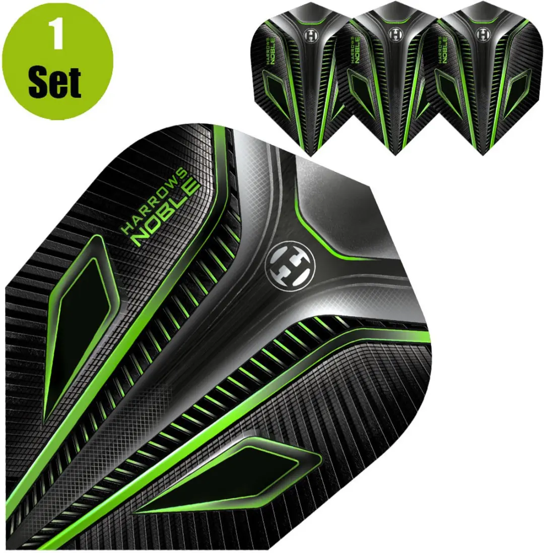 Harrows Noble Green Dart Flights HF2703 - 3 Stuks
