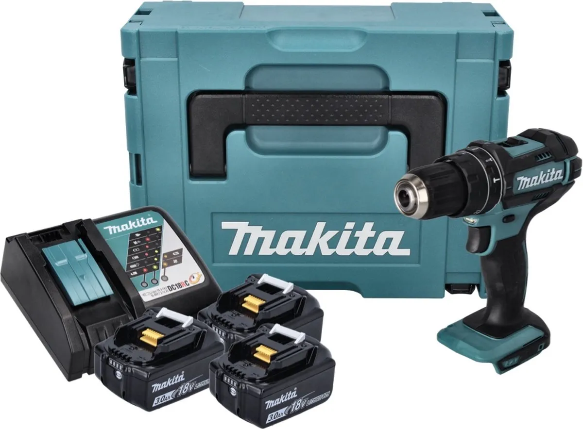 Makita DHP482RF3J Klopboor-schroefmachine 18V - 3000mAh - 21 standen