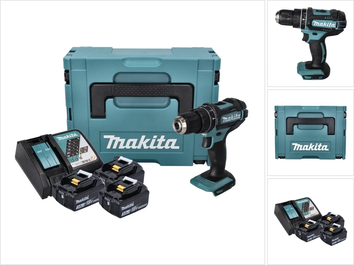 Makita DHP482RF3J Klopboor-schroefmachine 18V - 3000mAh - 21 standen