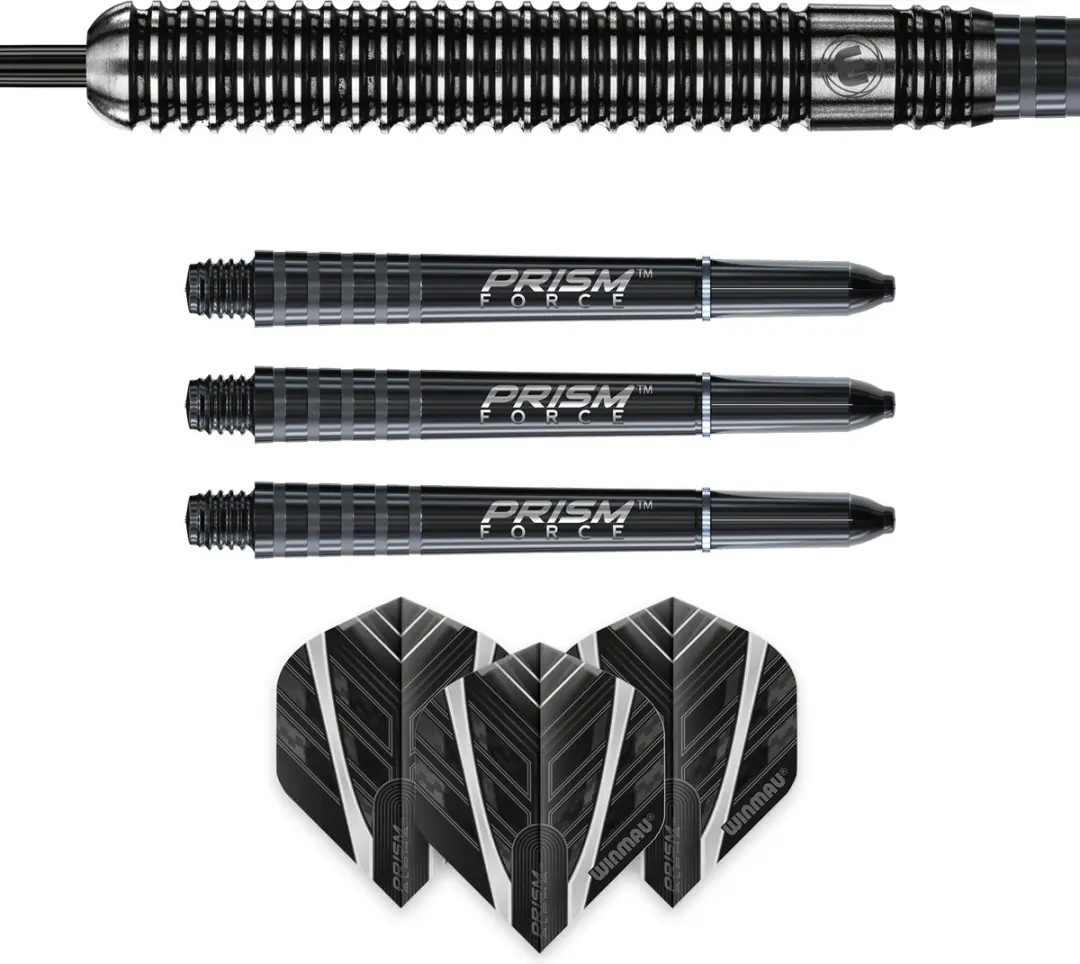 Winmau Blackout 1 Dartpijlen - 3 Stuks - Zwart