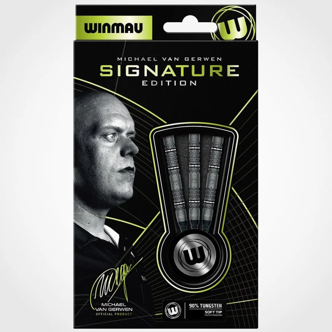 Winmau Michael van Gerwen Signature Edition 2506-18 Dartpijlen - 3 Stuks - Grijs