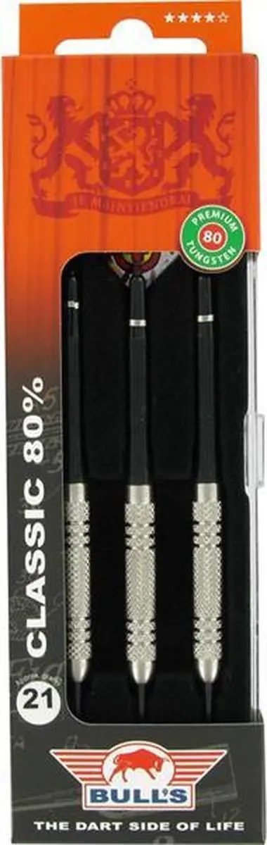 Bull's Classic 80% Dartpijlen 21g - 3 Stuks - Zilver