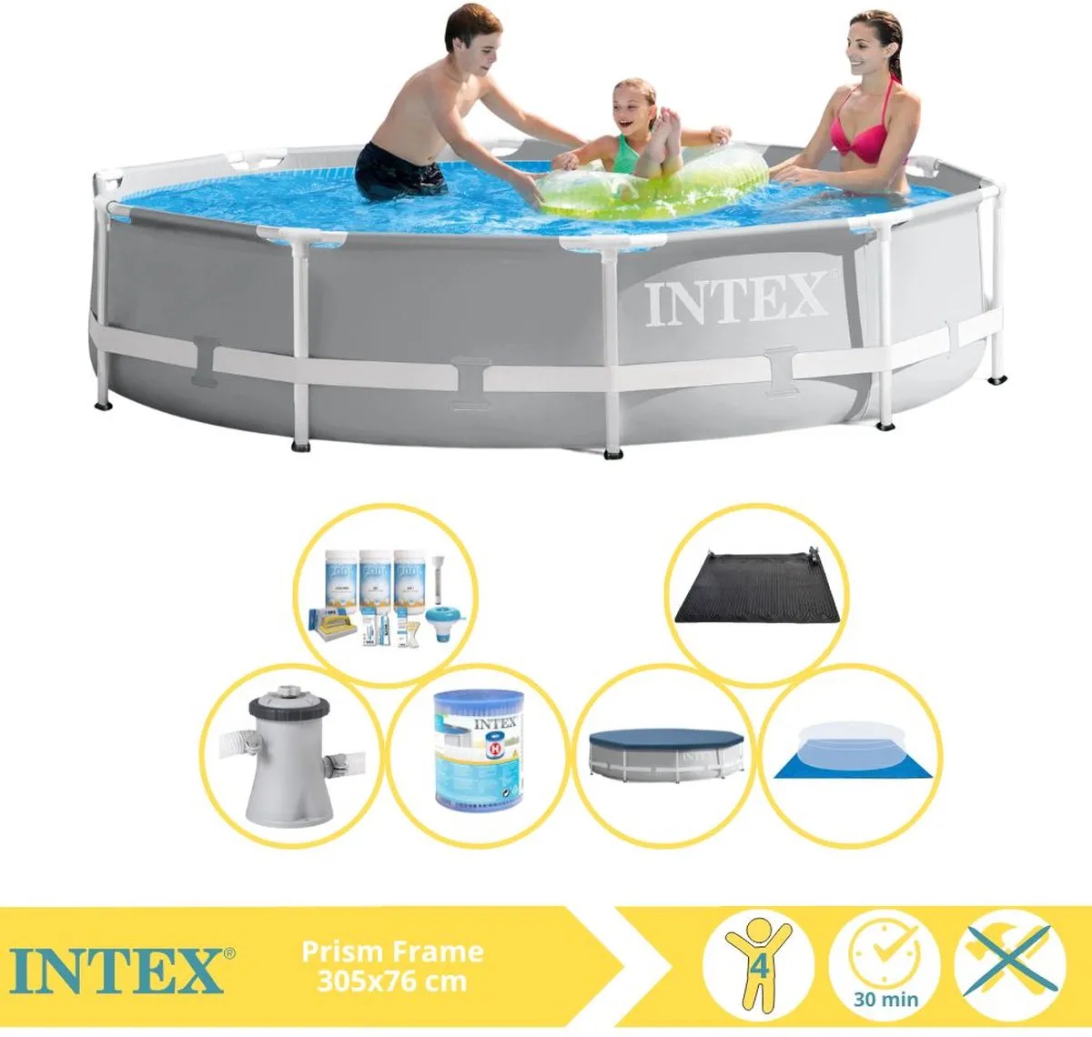 Intex Prism Frame 26712GN Opzetzwembad 366x76cm
