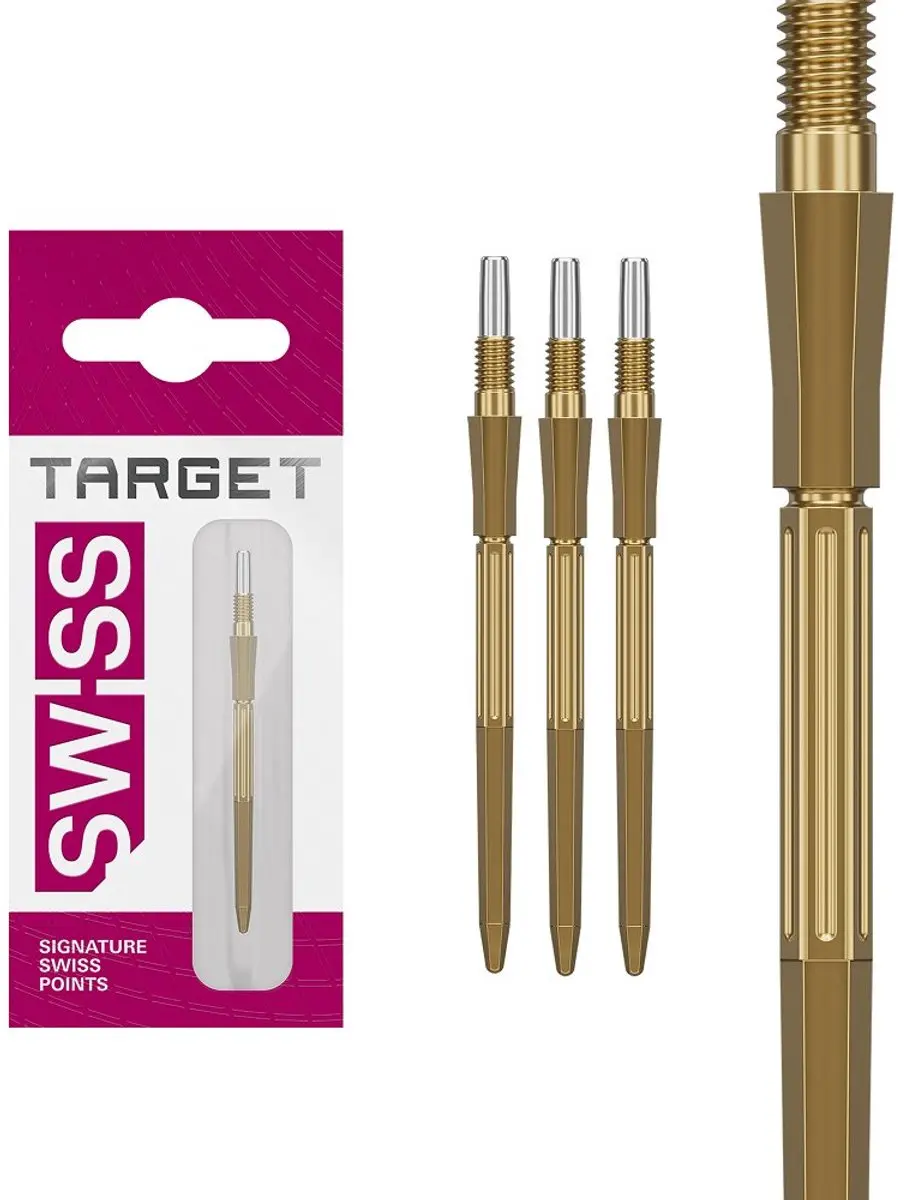 Target Swiss Points Elysian Archetype 43mm - Goud - 3 Stuks