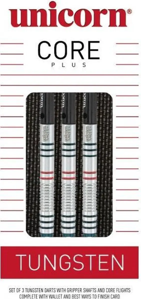 Unicorn Core Plus Tungsten Dartpijlen 3 Stuks - Zilver