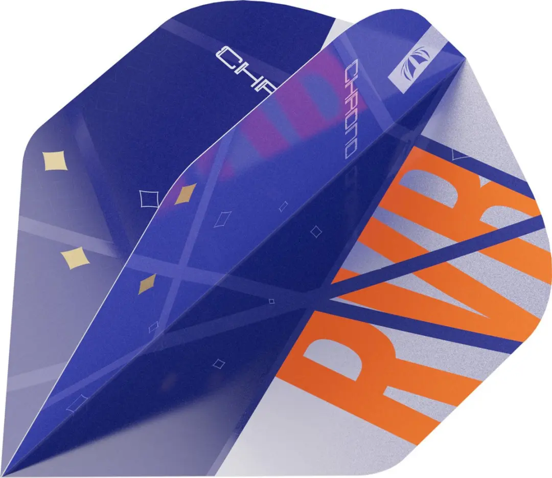 Target Raymond van Barneveld 3 Chrono Pro Ultra 3 Set NO2 Dart Flights - Blauw/Grijs/Oranje