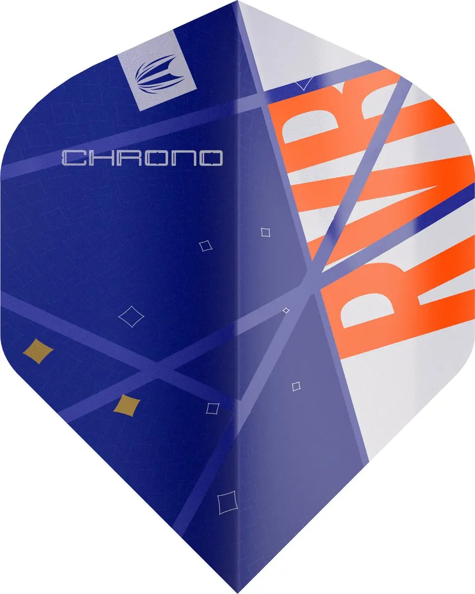Target Raymond van Barneveld 3 Chrono Pro Ultra 3 Set NO2 Dart Flights - Blauw/Grijs/Oranje
