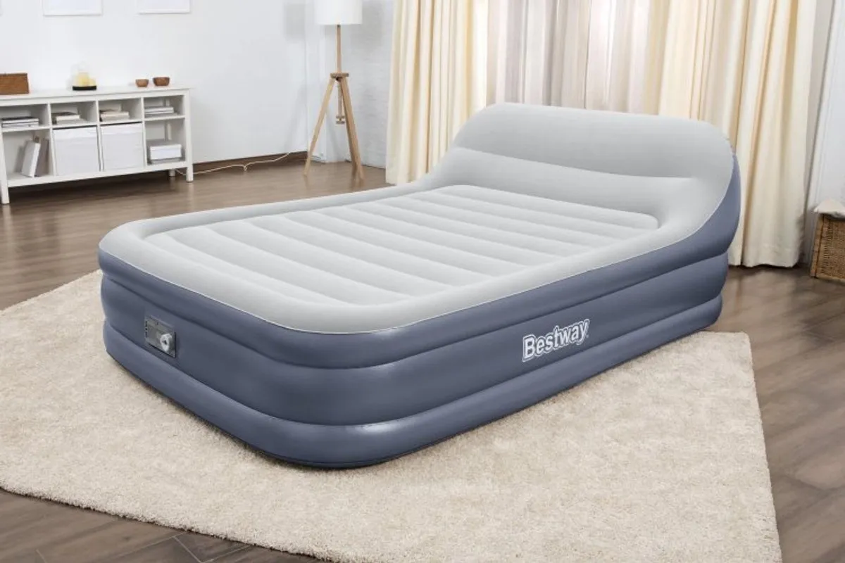 Bestway Tritech Sleekflow Headboard Luchtbed Queensize 152cm - Blauw/Grijs - afbeelding 6 van 6