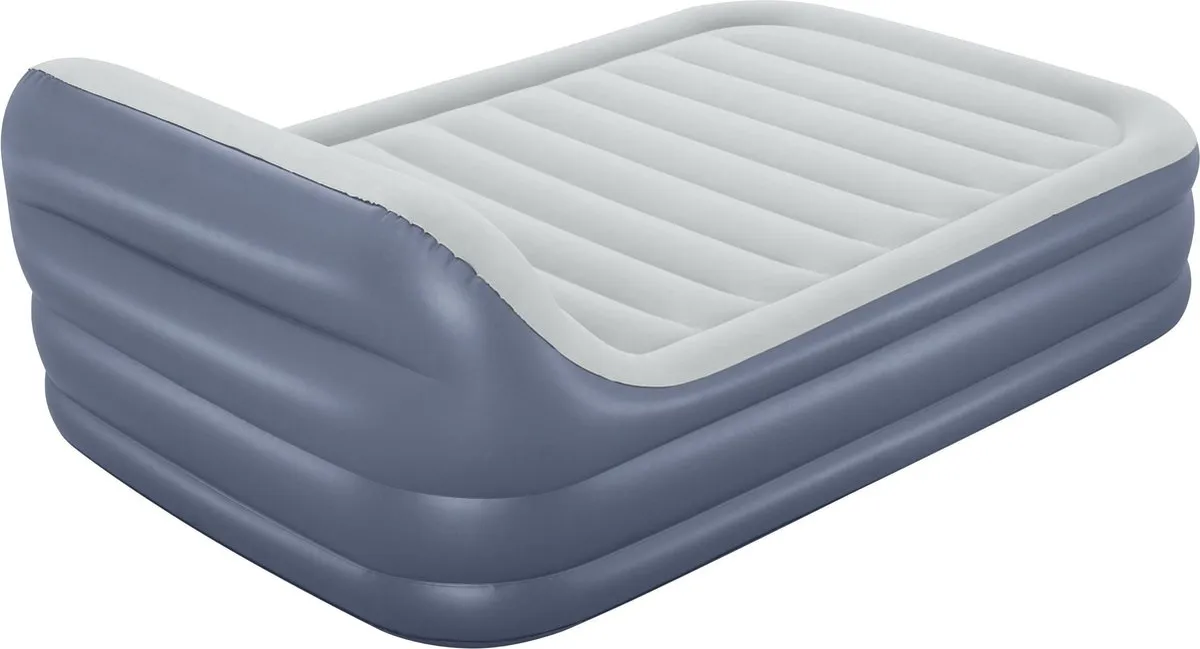 Bestway Tritech Sleekflow Headboard Luchtbed Queensize 152cm - Blauw/Grijs