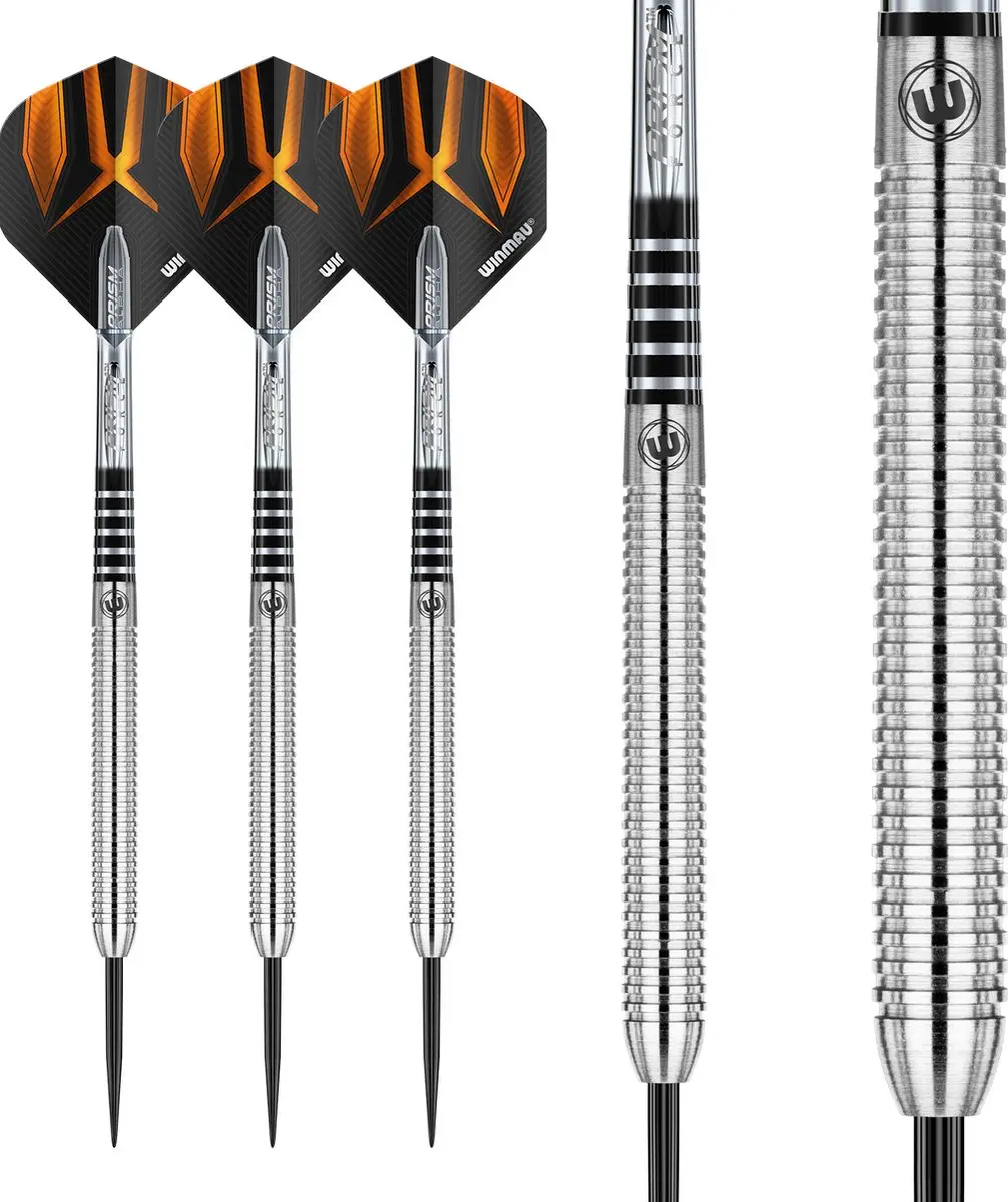 Winmau Vendetta 80% 22g Dartpijlen - 3 Stuks - Zwart/Oranje