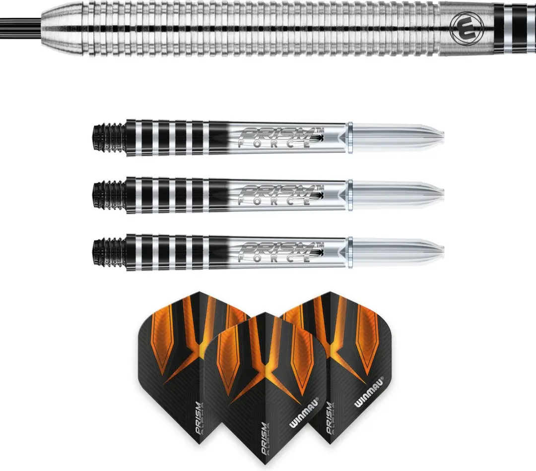 Winmau Vendetta 80% 22g Dartpijlen - 3 Stuks - Zwart/Oranje