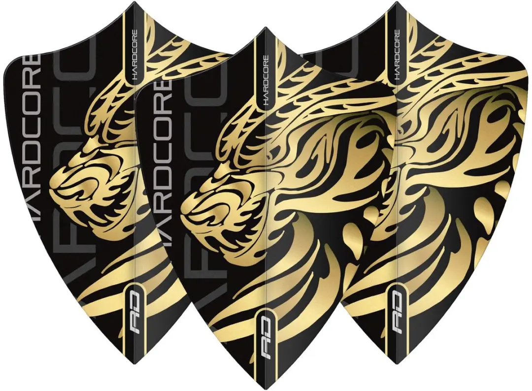 Red Dragon Jonny Clayton Hardcore Gold Dart Flights TF6796 - 3 Stuks