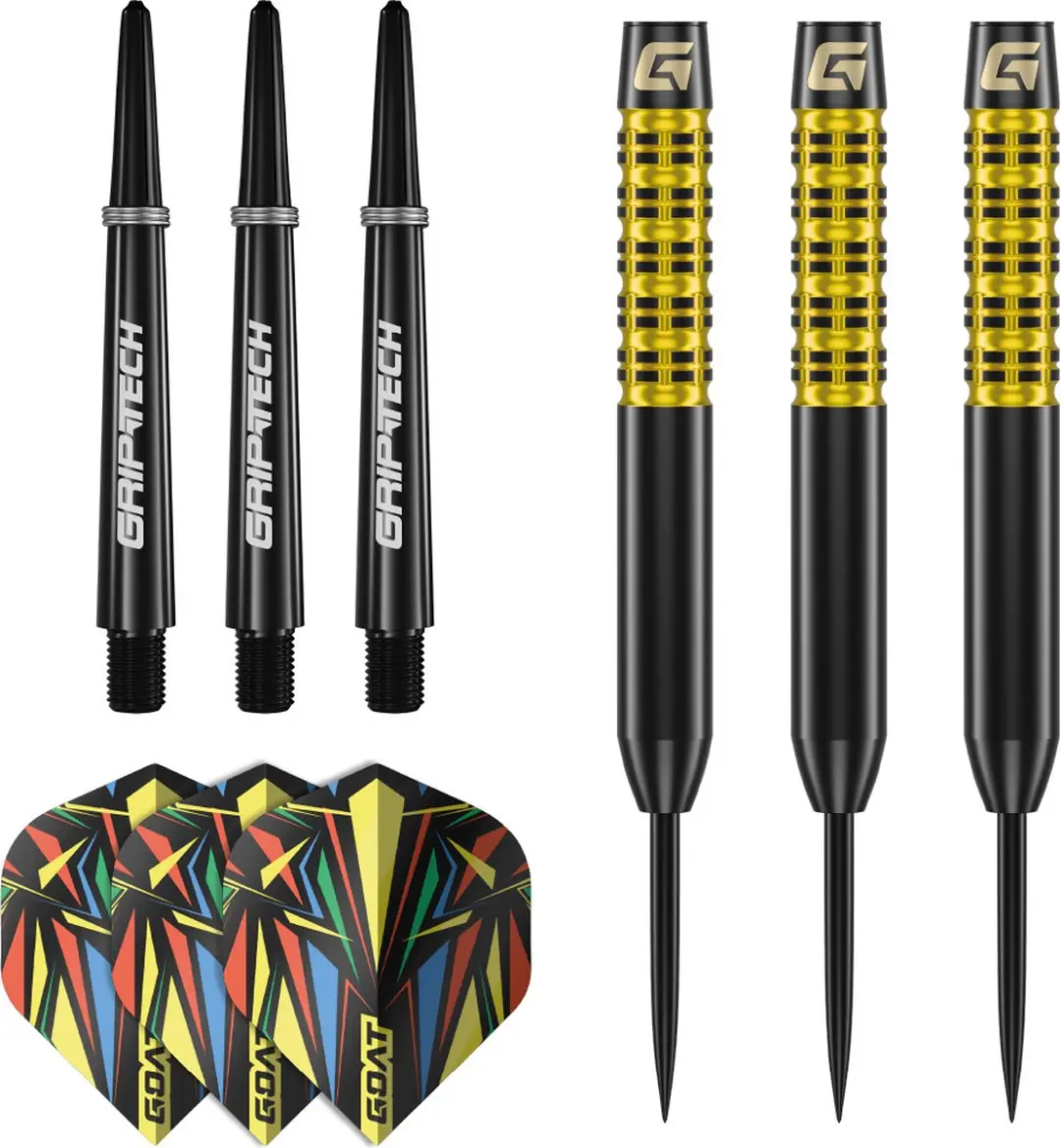 goat Athlete Yellow Brass Dartpijlen - 3 Stuks