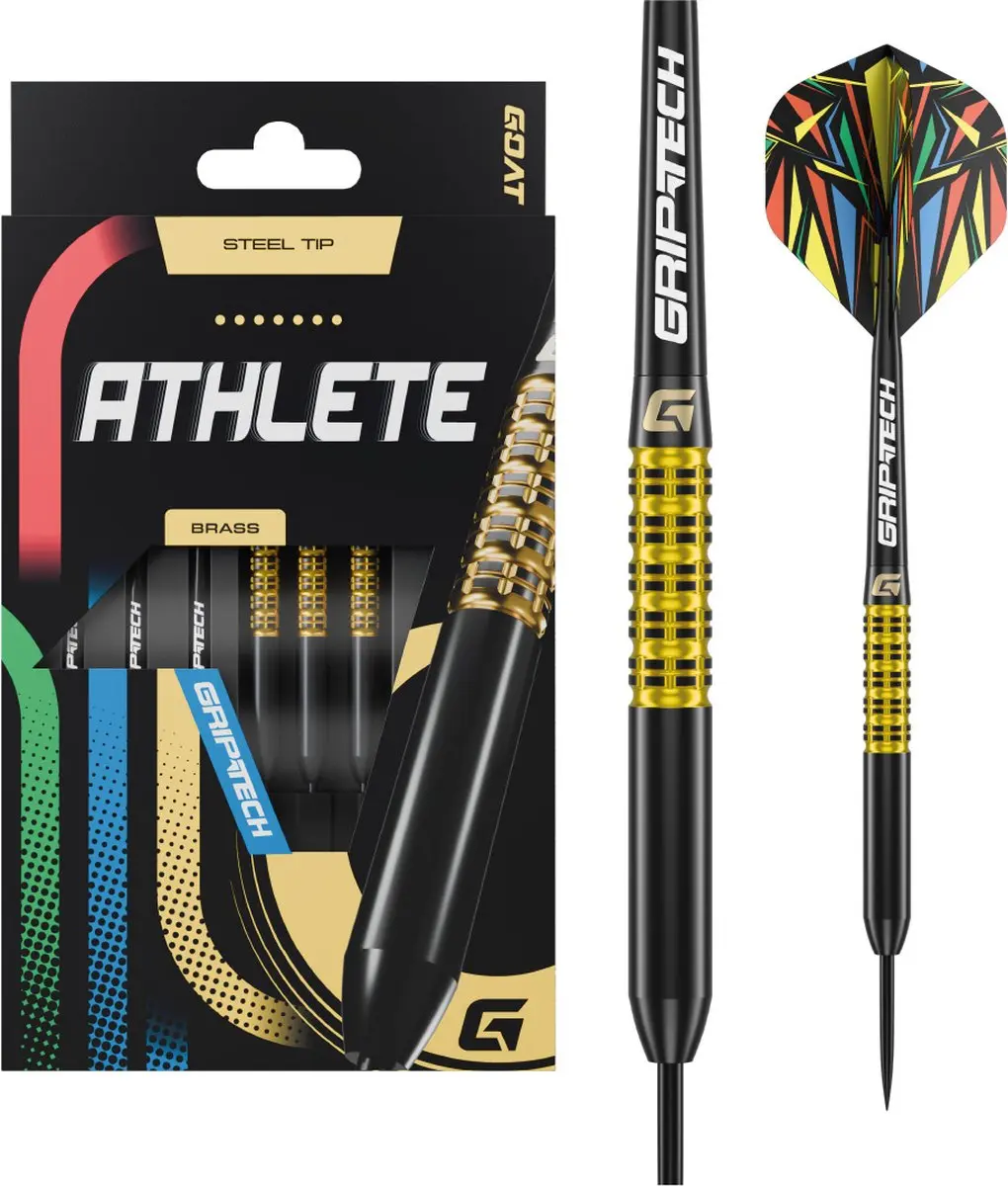 goat Athlete Yellow Brass Dartpijlen - 3 Stuks