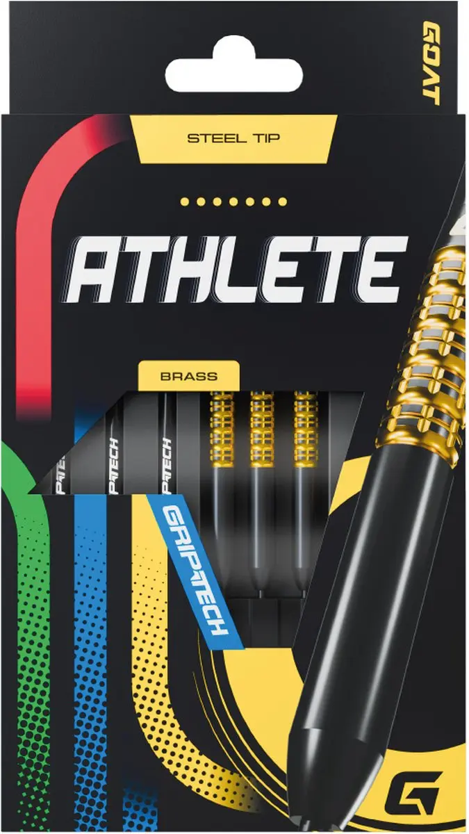 goat Athlete Yellow Brass Dartpijlen - 3 Stuks