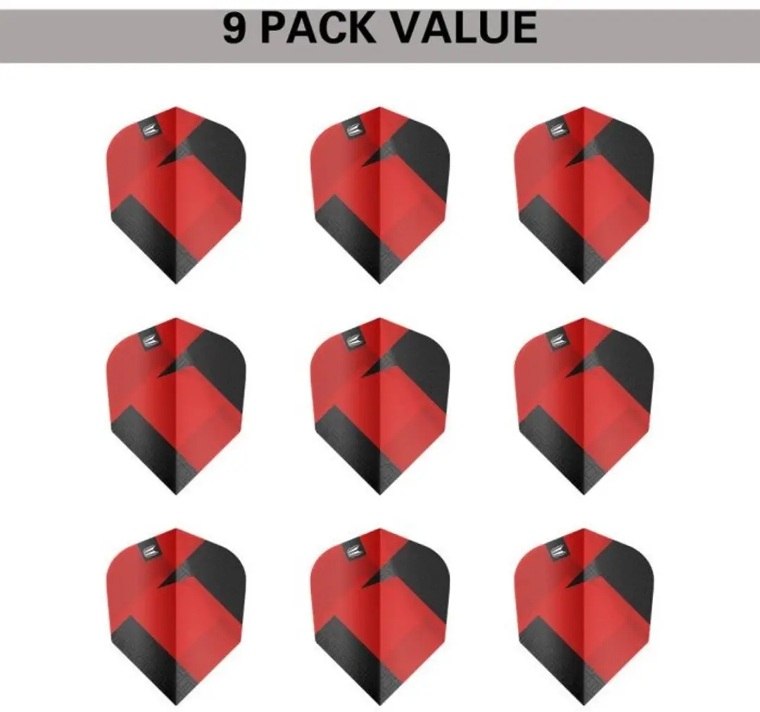 Target Tag 3 Set NO2 Dart Flights - Rood/Zwart