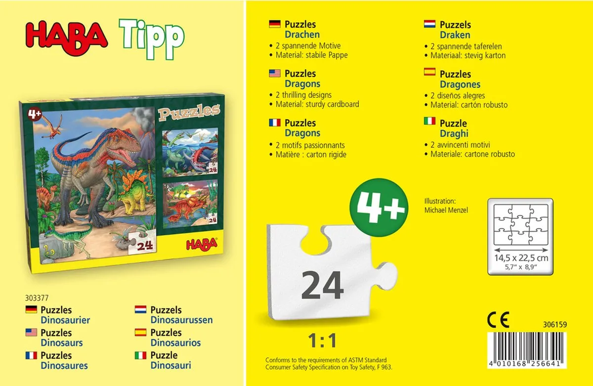 Haba Draken Junior Legpuzzel 48 Stuks - Multicolor