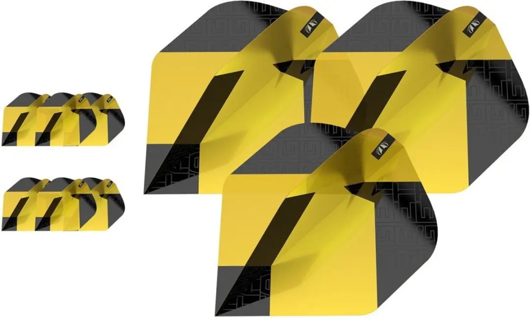 Target Tag 3 Set NO2 Dart Flights - Geel/Zwart