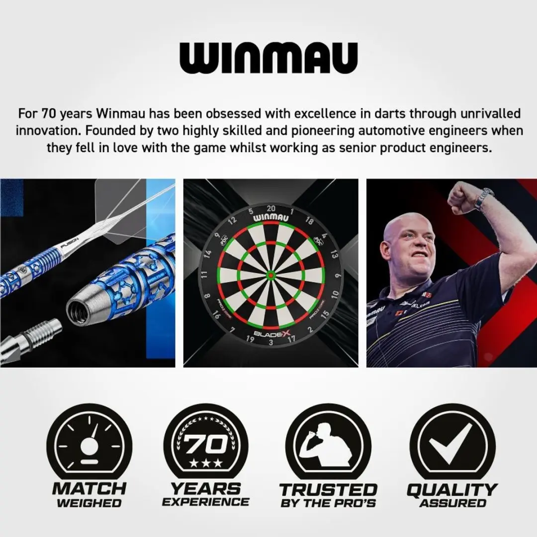 Winmau Vecta Blade X Dart Shafts 3 Stuks - Zilver/Zwart