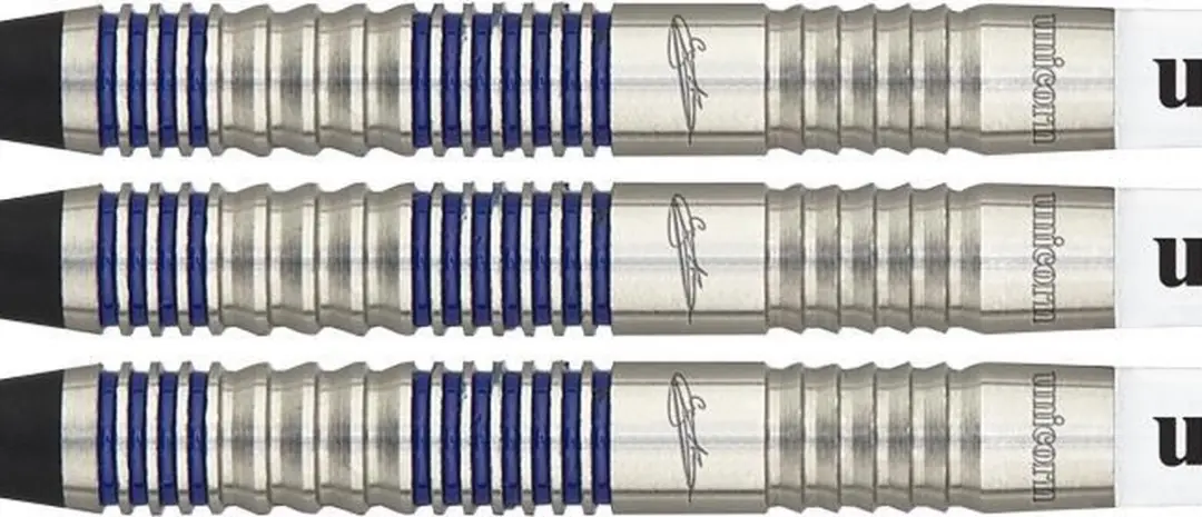 Unicorn ST. Silverstar Gary Anderson P3 Darts - 3 Stuks - Zilver/Blauw