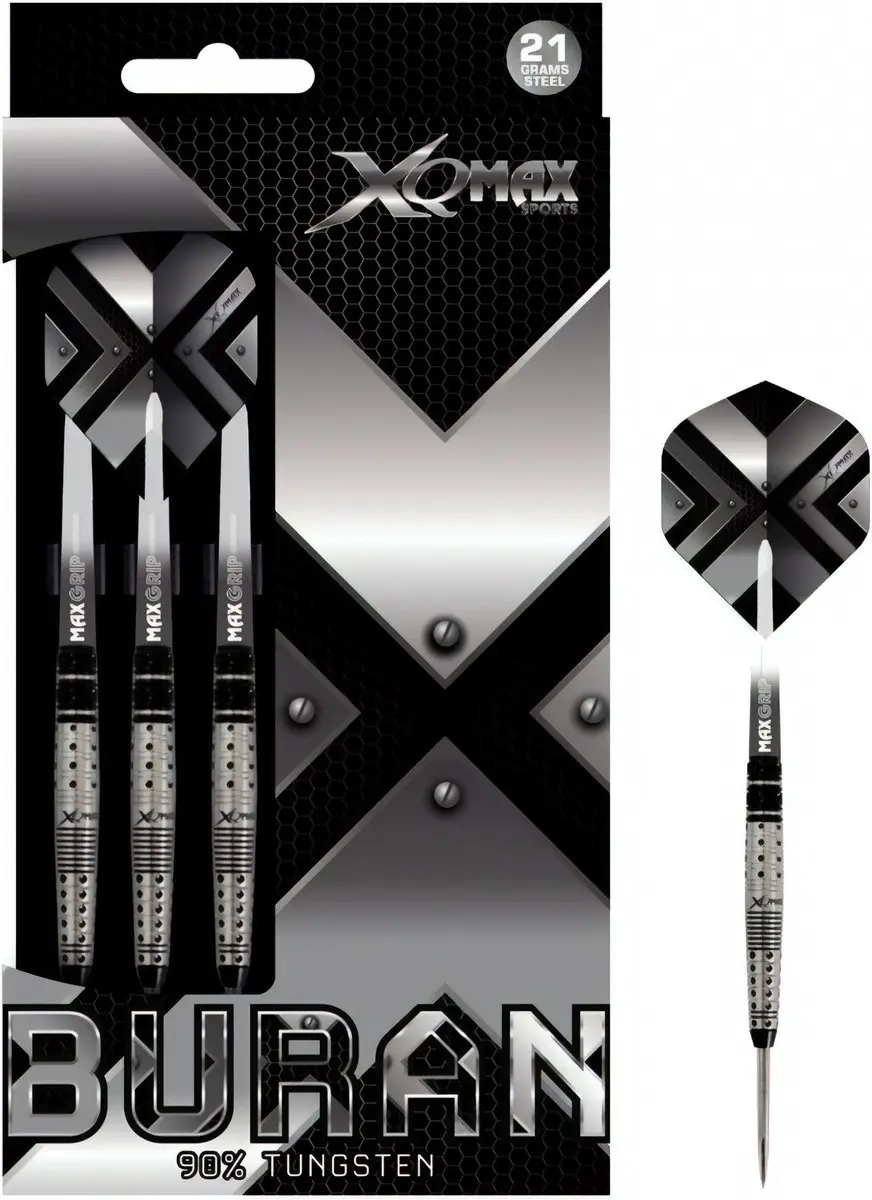 XQMax Buran Dartpijlen 21g - 90% Tungsten - 3 Stuks