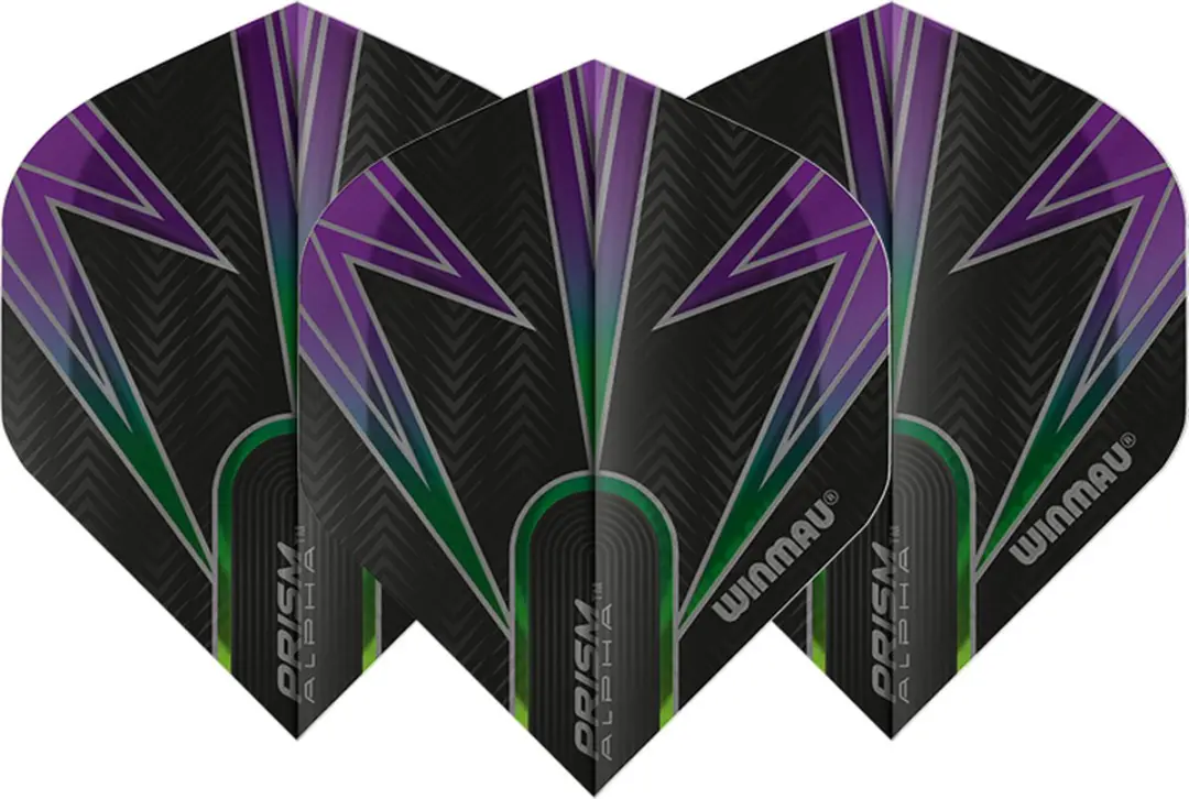Winmau Prism Alpha Whitlock Dart Flights 3 Stuks - Paars/Zwart