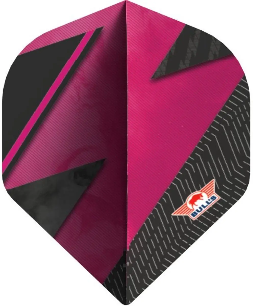 Bull's Series 100 Lightning Dart Flights BU-51011 - 3 Stuks - Roze/Zwart