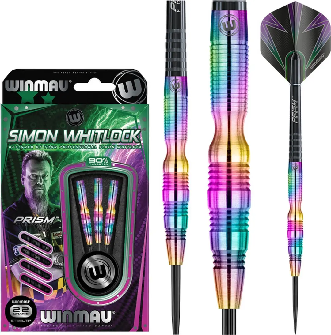 Winmau Simon Whitlock Rainbow Dartpijlen - 3 Stuks - afbeelding 6 van 6