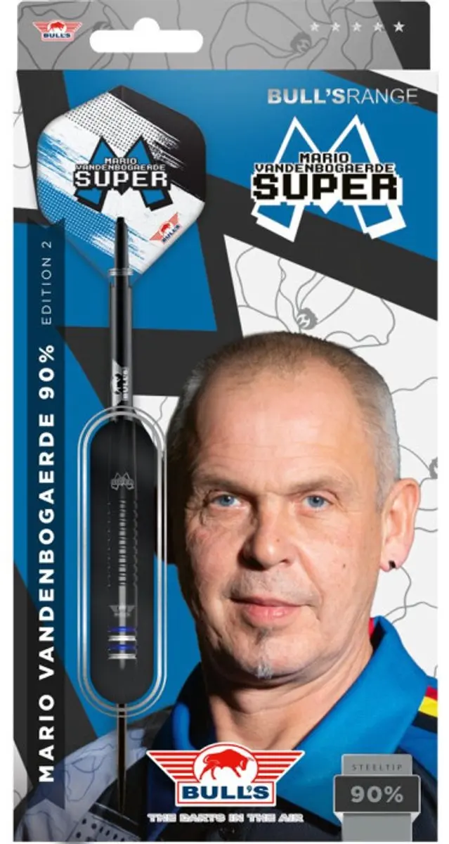Bull's Mario Vandenbogaerde E2 Dartpijlen 22g - 90% Tungsten - 3 Stuks