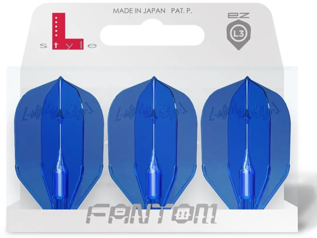 L-Style Fantom EZ L3 Shape Dartvleugels Blauw - 3 Stuks