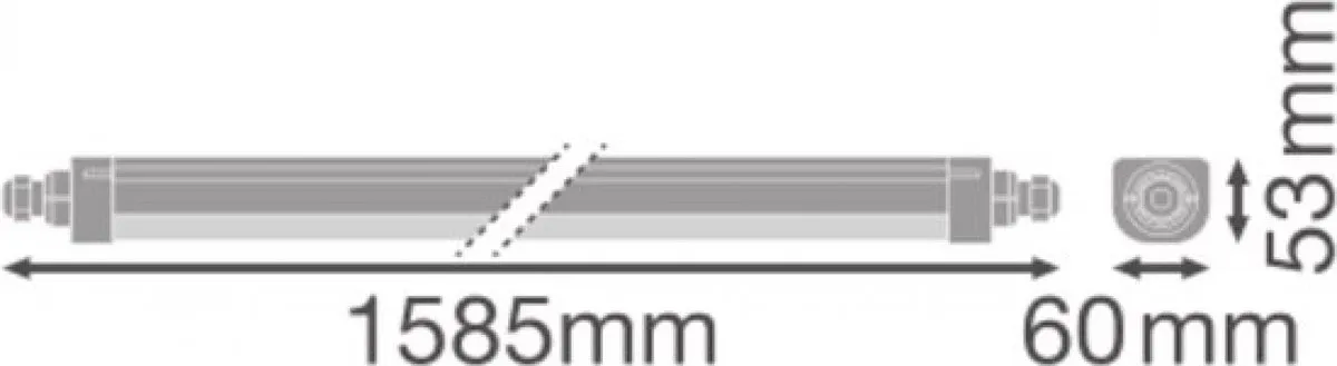 Ledvance LED Waterdichte Montagebalk 50W 6100lm - 1500mm - afbeelding 5 van 6