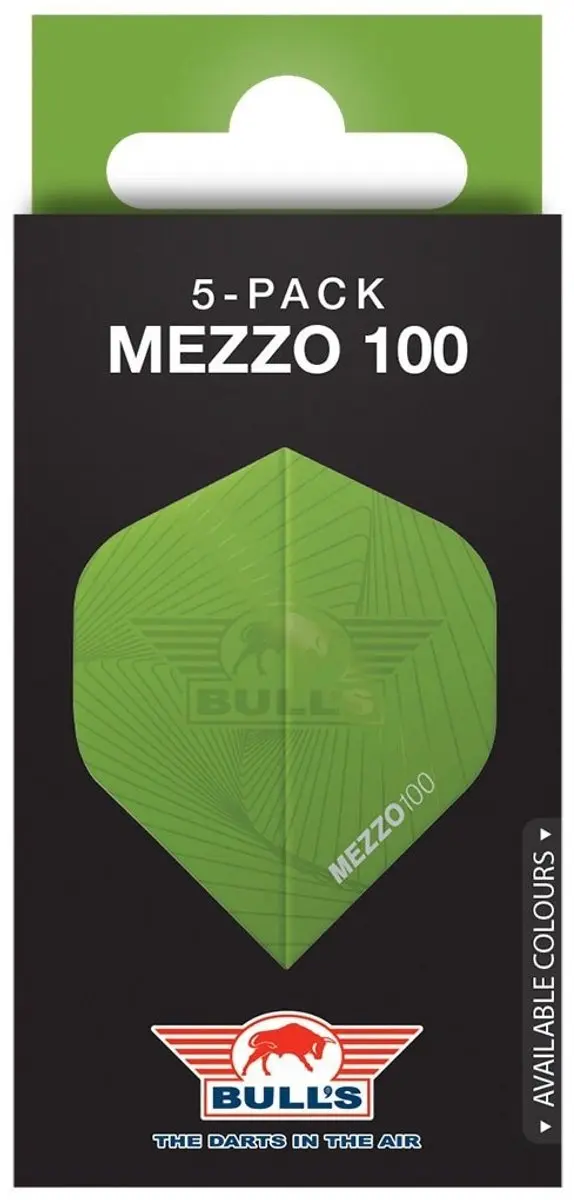 Bull's Flights Mezzo 100 nr.2 Green - 15 Stuks