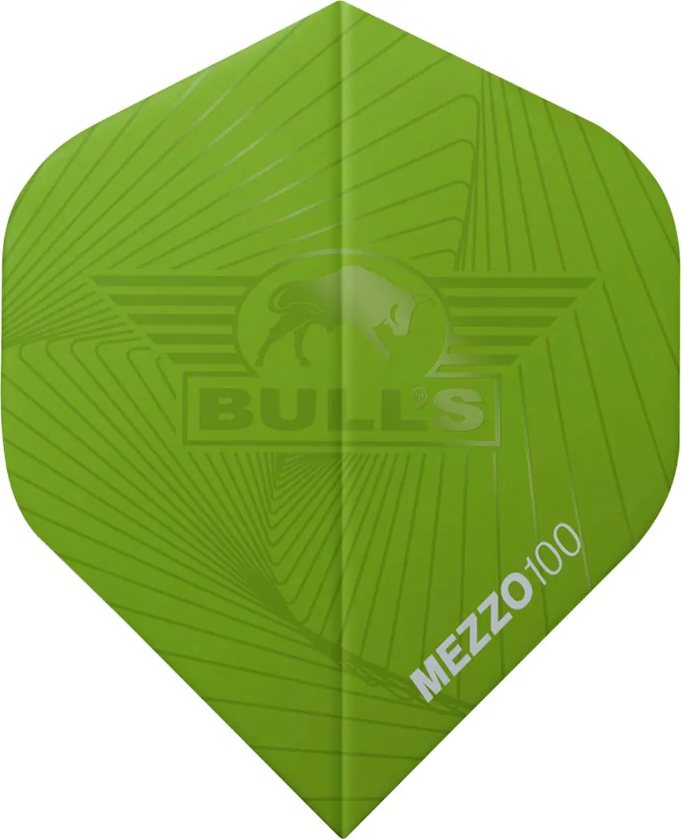 Bull's Flights Mezzo 100 nr.2 Green - 15 Stuks