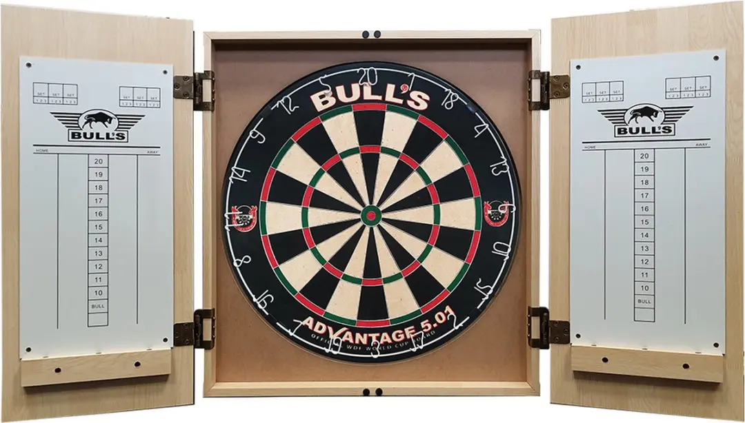Bulls Deluxe Dartkabinet Light Oak