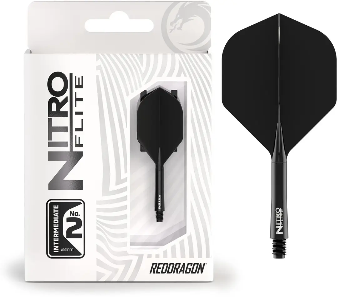 Red Dragon Nitro Flite System X1004 Dart Flights - 3 Stuks - Zwart