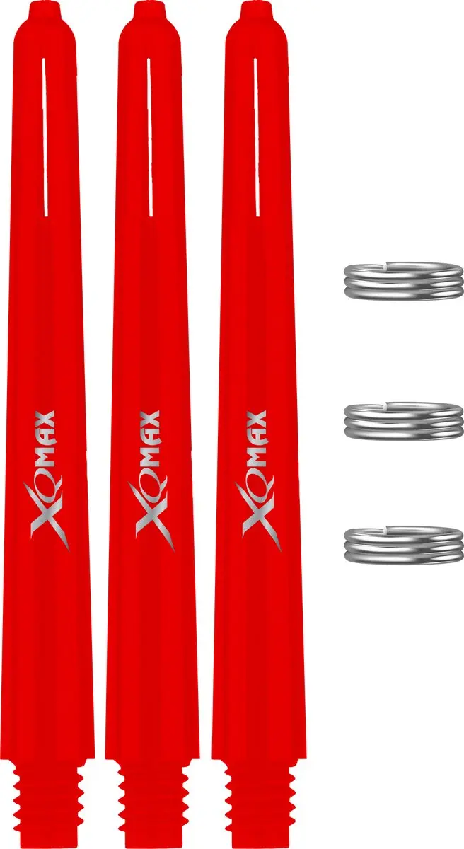 XQMax Dart Shafts Rood48 - 15 Stuks - Medium