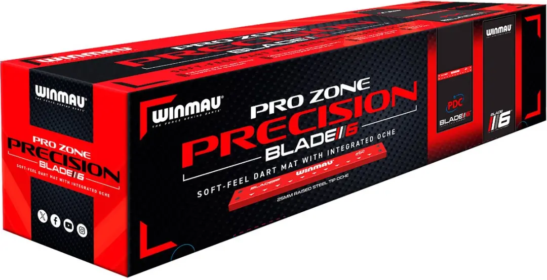 Winmau Pro Zone Precision Blade 6 Dartmat - Zwart