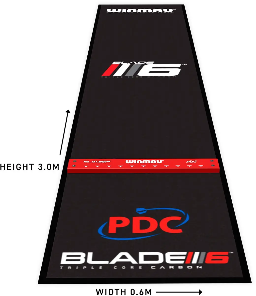 Winmau Pro Zone Precision Blade 6 Dartmat - Zwart - afbeelding 6 van 6