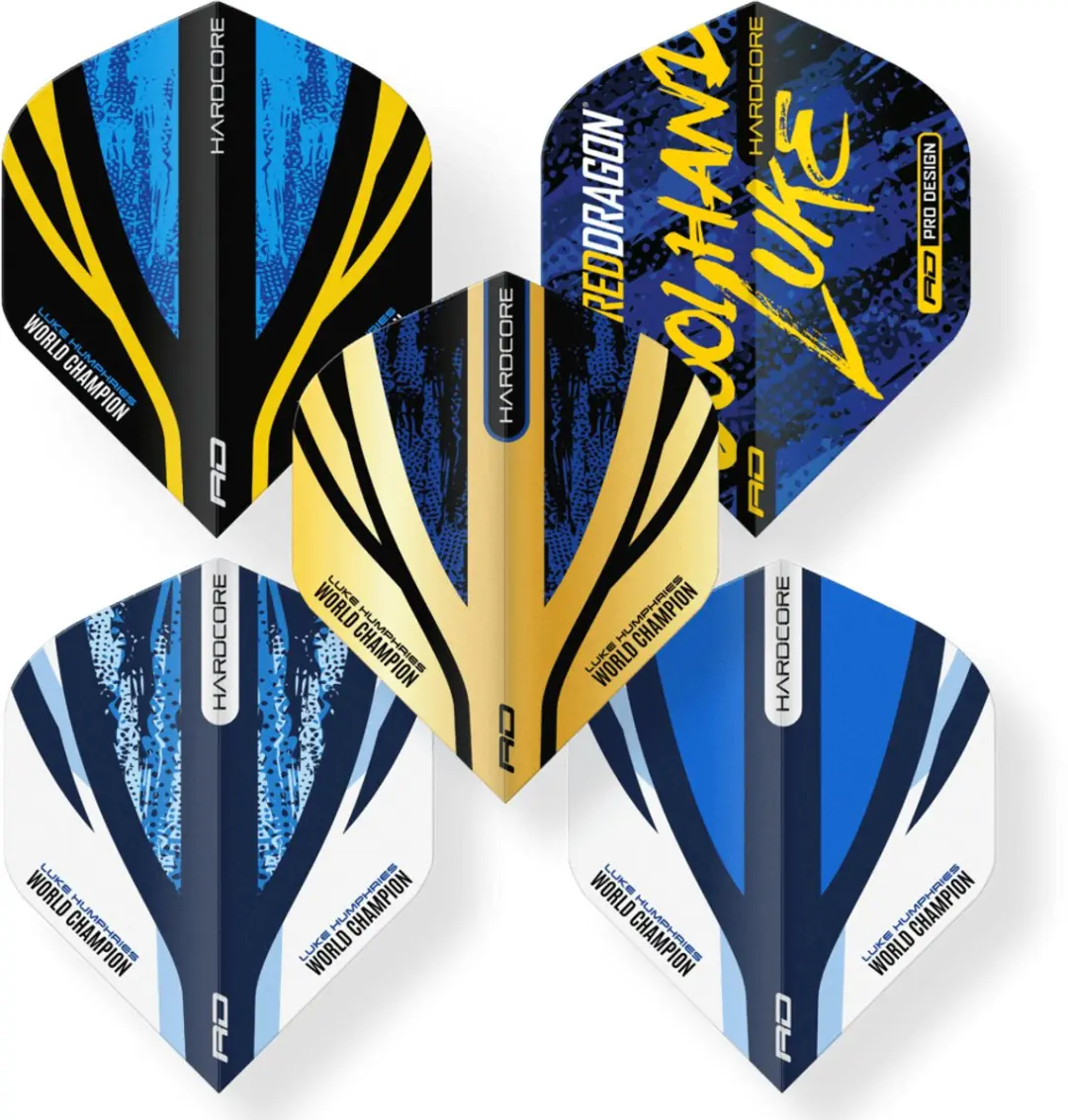 Red Dragon Luke Humphries Hardcore Flight Collection Dart Flights - 3 Stuks