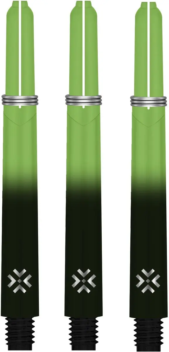 Bullet Shafts 48mm - Zwart Groen - 3 Stuks