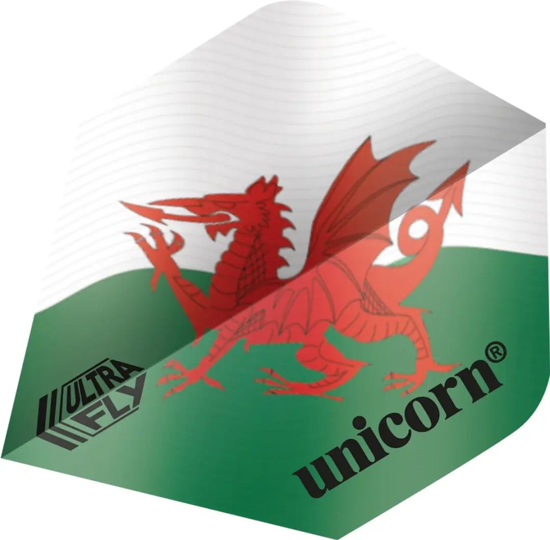 Unicorn Ultrafly Wales Flag PLUS Dart Flights