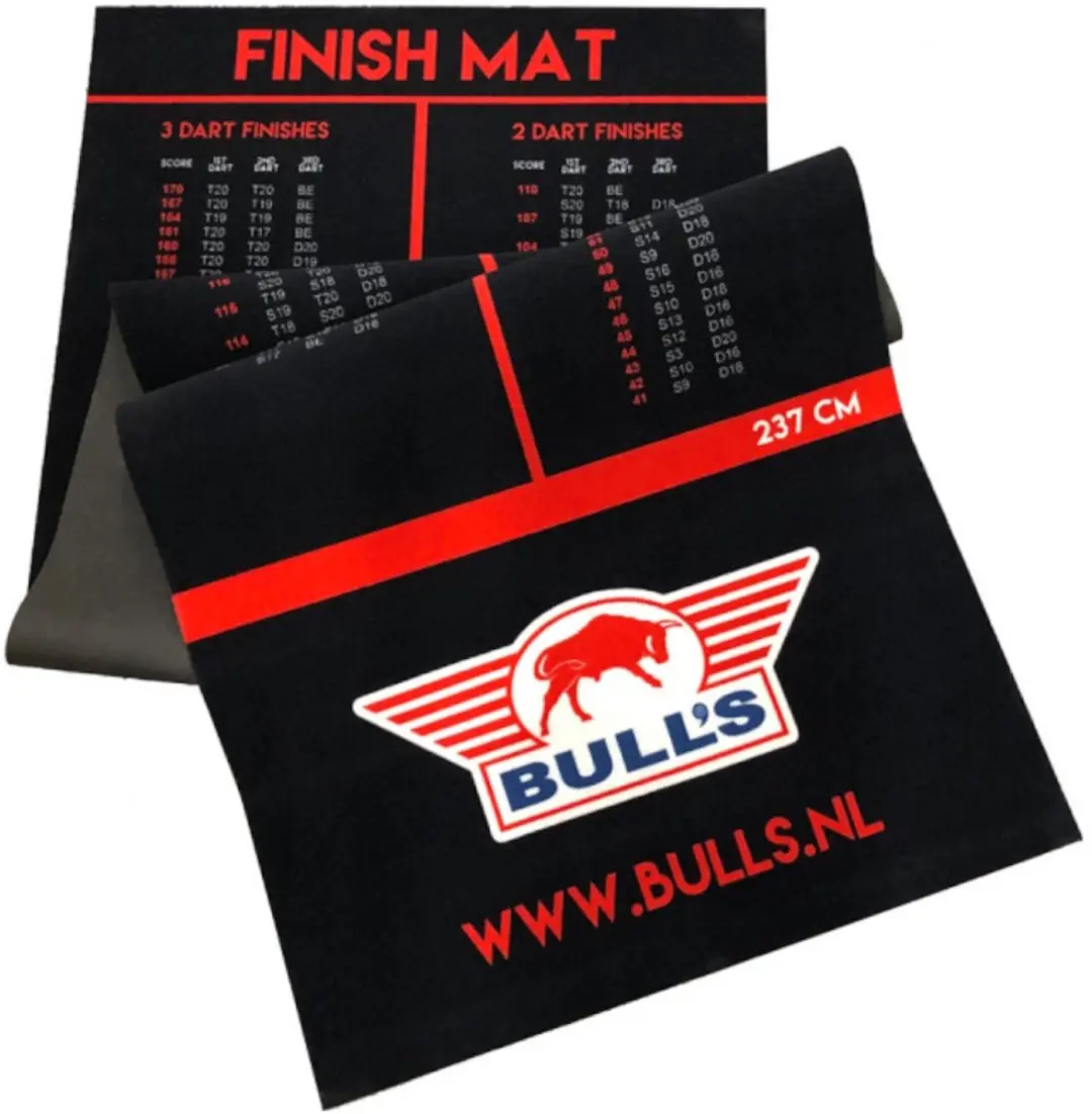 Bull's Dartmat Tapijt Finish 300x60cm - Zwart Rood