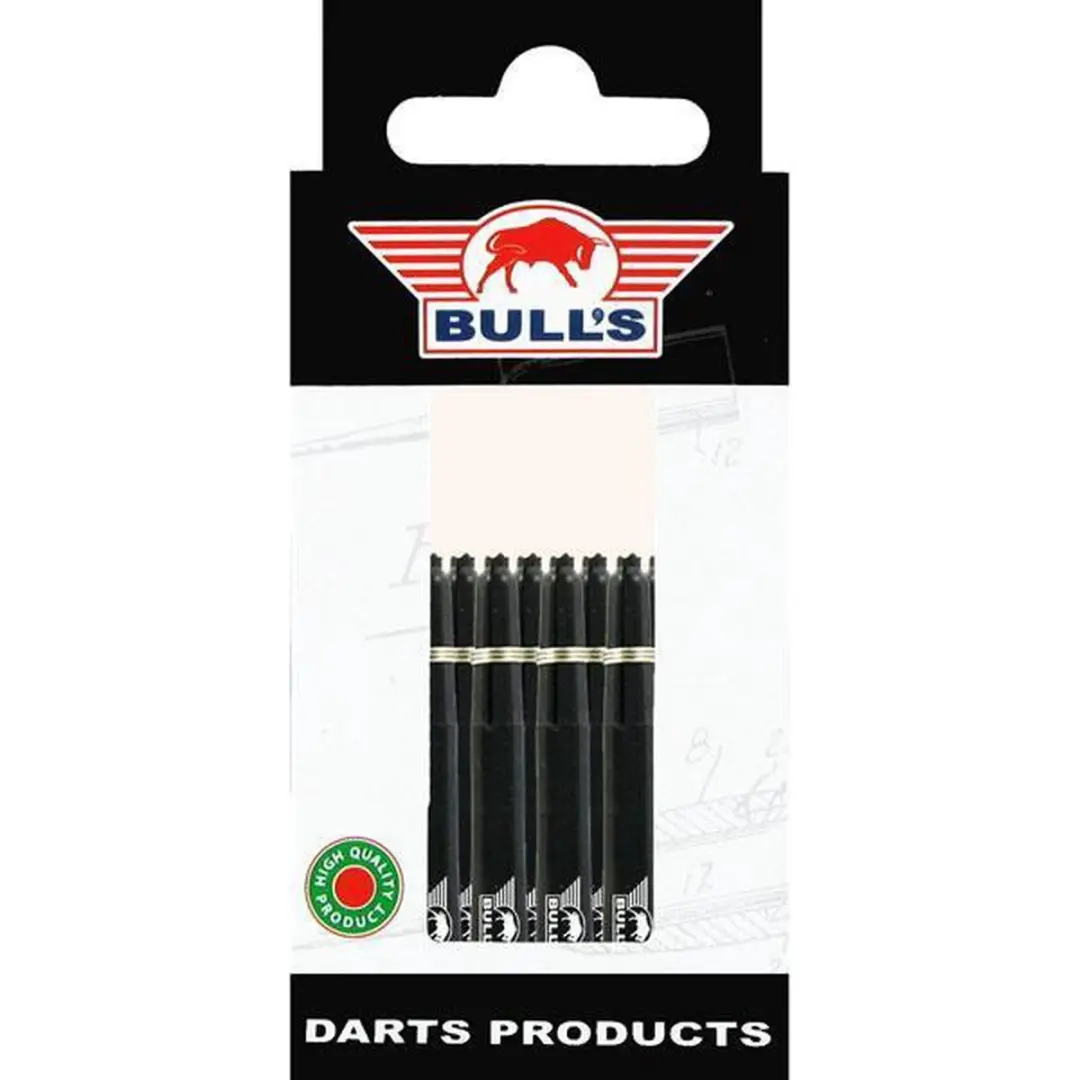 Bull's Nylon Shaft In Between+ Ring - 5 Stuks - Zwart