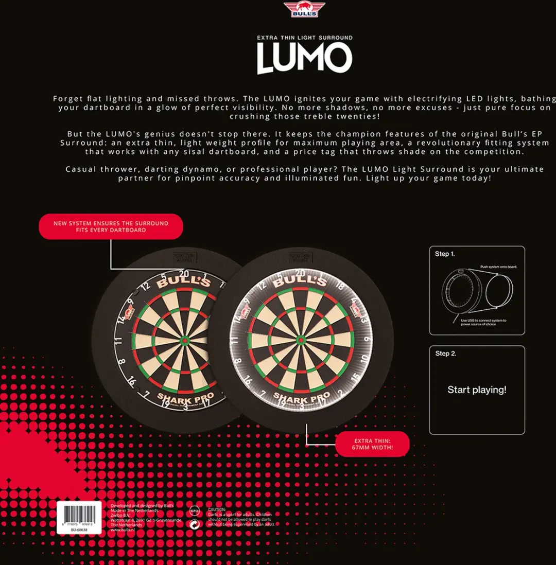 Bull's Lumo 1 Dartbordverlichting - 360° LED - 88 LEDs
