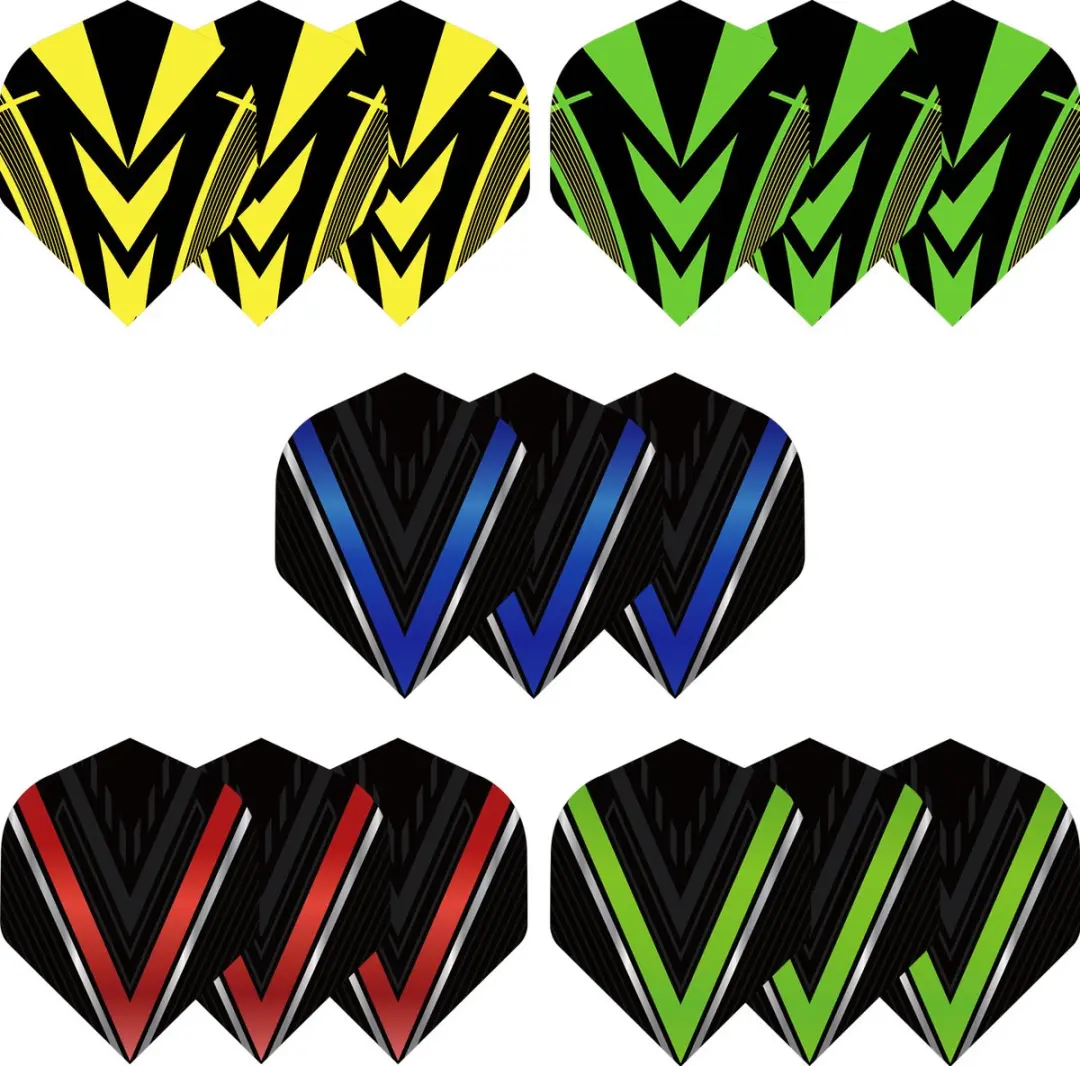 Bullet Flights 5 Pack - 100 micron - Multicolor
