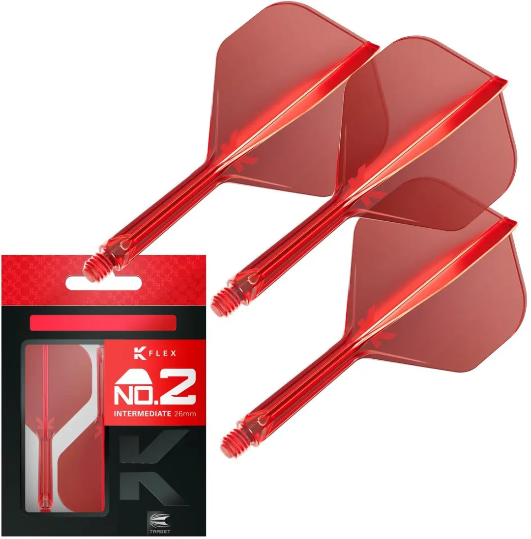 Target K-Flex Red NO2 Dart Flights Intermediate 26mm - 1 Stuk