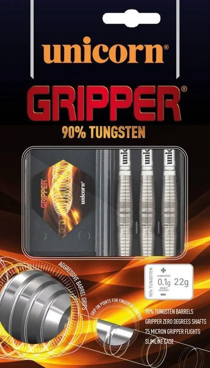 Unicorn Gripper 8 Dartpijlen 20g - 3 Stuks - Zilver